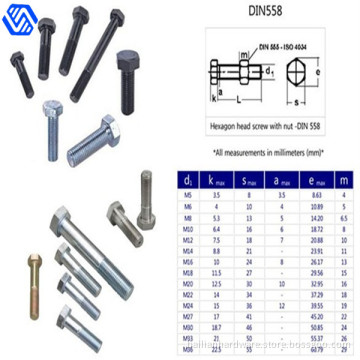 Hexagon Head Screw with Nut (DIN 558)